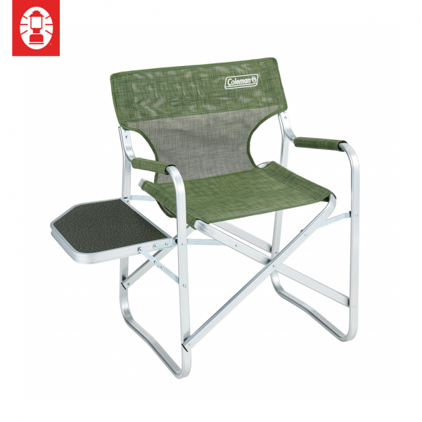 Coleman SIDE TABLE DECK CHAIR OLIVE 新品 Aluminum Deck Chair Olive